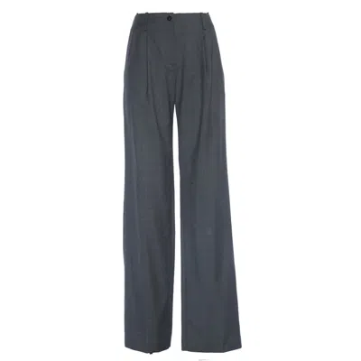 N°21 Wide-leg Trousers With High Waist In Black