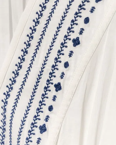 Apc A.p.c. V-neck Blouse With Buttoned-cuff Sleeves In White