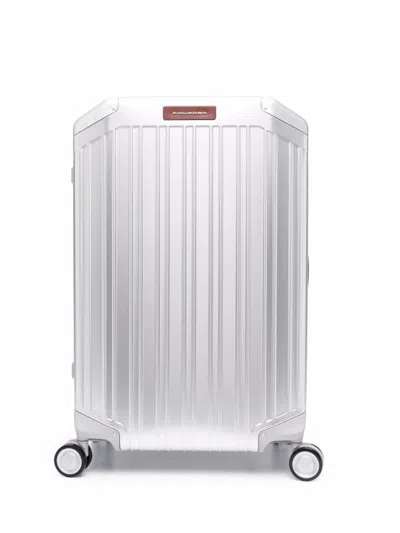 Piquadro Metallic Ribbed Hard-shell Trolley