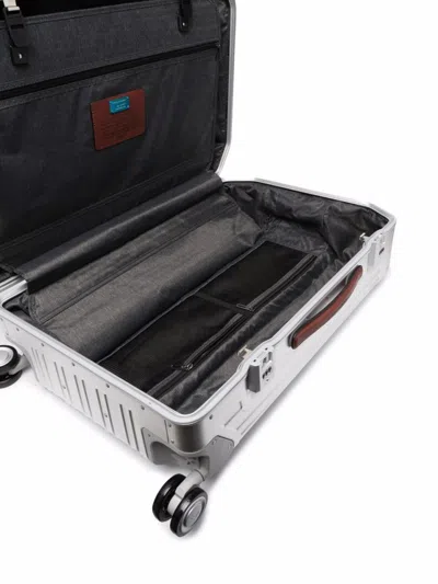 Piquadro Metallic Ribbed Hard-shell Trolley