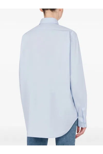 Moschino Multicolor Artistic Splash Long Sleeve Shirt In Blue