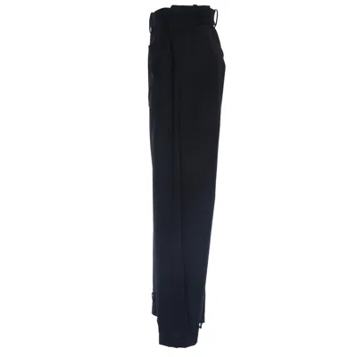 N°21 Wide-leg Cargo Pants With Tonal Waistband In Black