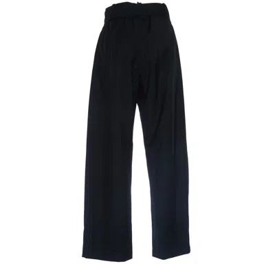N°21 Wide-leg Cargo Pants With Tonal Waistband In Black