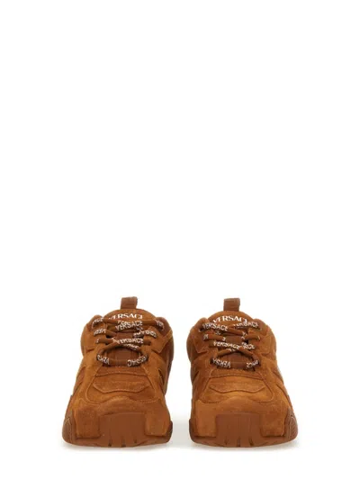 Versace "galaxia" Sneaker In Brown