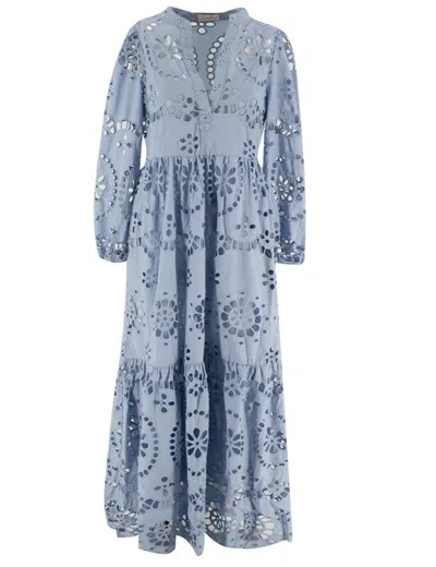 Mc2 Saint Barth Maxi Dress With Wide Neckline
