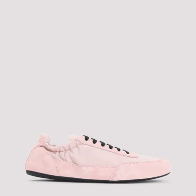 Prada Soft Calf Leather Sneakers With Engraved Logo