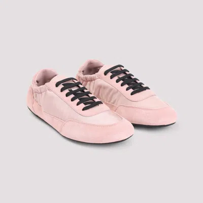 Prada Soft Calf Leather Sneakers With Engraved Logo