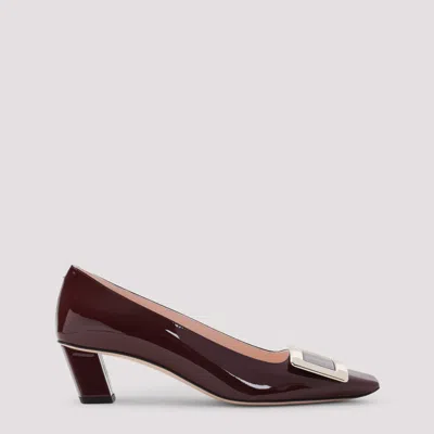 Roger Vivier Bordeaux Patent Calf Leather Pumps