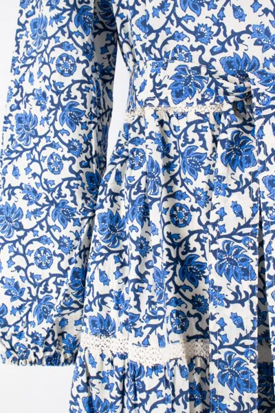 Mc2 Saint Barth Floral Maxi Dress With Wide Neckline