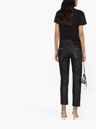Dsquared2 Tapered Black Jeans In Black