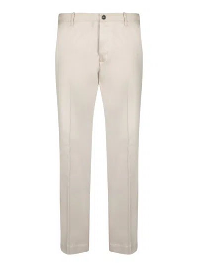 Nine In The Morning Tailored Beige Trousers With Classic Button Closure In Neutral