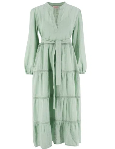 Mc2 Saint Barth Maxi Dress With Wide Neckline