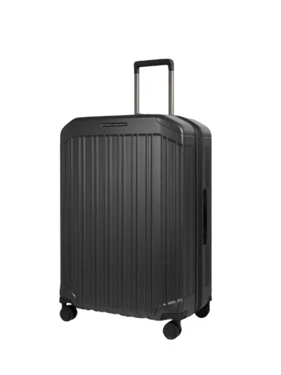 Piquadro Expandable Hard-shell Suitcase With Textured Surface