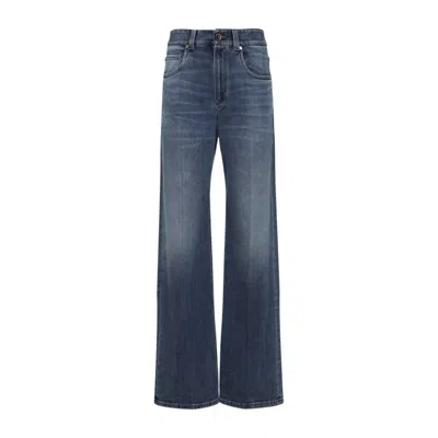 Brunello Cucinelli Wide-leg High-waist Jeans In Soft Denim Blend