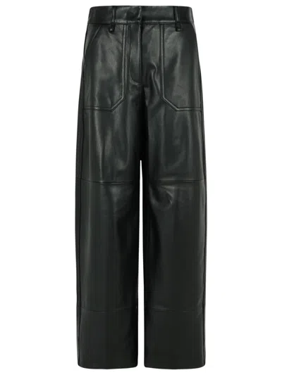 Sportmax 'garbo' Black Nappa Leather Pants