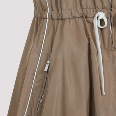 Miu Miu Nude & Neutral Dress With Flared Skirt