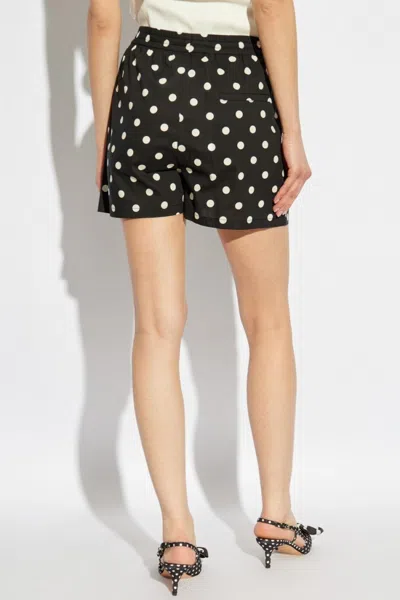Moschino Polka Dot Black Shorts With Relaxed Fit In Black