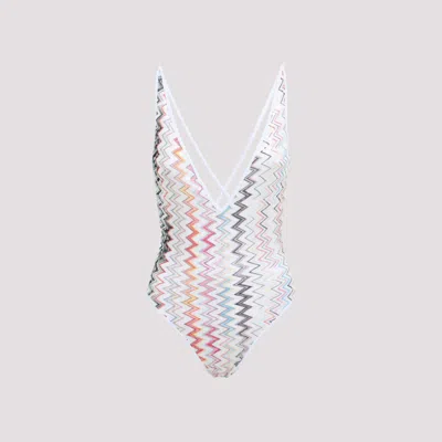 Missoni Multicolour Zigzag Pattern Swimwear With Deep V-neckline