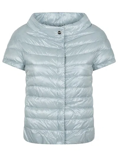 Herno High-collar Short-sleeved  Jacket With Quilted Finish