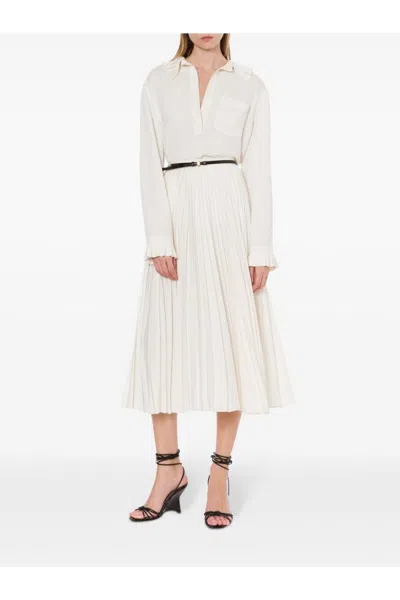 Philosophy Di Lorenzo Serafini Relaxed Fit White Shirt With Pleated Detailing In Neutral