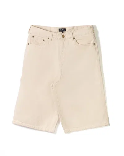 Apc A.p.c. Beige Five-pocket Shorts With Hammer Loop In Neutral