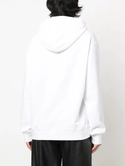 Dsquared2 Lightweight White Hoodie With Bold Logo