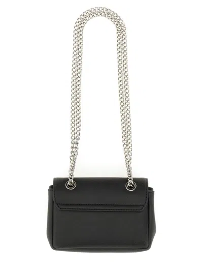 Vivienne Westwood Compact Black Handbag With Chain Strap