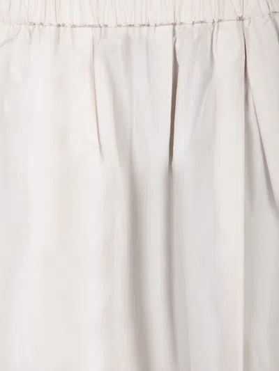 Herno Relaxed Silhouette Skirt With Subtle Sheen In White