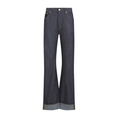 Bottega Veneta High-waisted Flared Denim Jeans With Contrasting Stitching