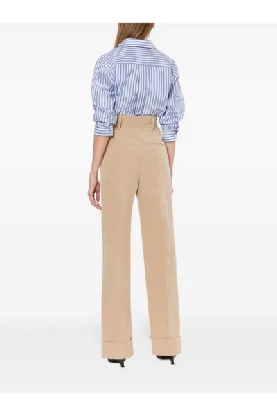 Philosophy Di Lorenzo Serafini High-waisted Tailored Trousers With Wide Legs In Neutral