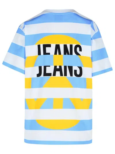 Moschino Jeans Light Blue Cotton T-shirt