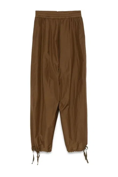 Philosophy Di Lorenzo Serafini Relaxed Fit Trousers With Tapered Leg In Brown