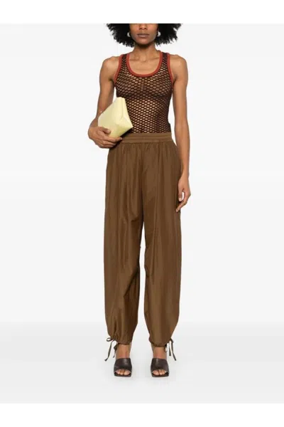 Philosophy Di Lorenzo Serafini Relaxed Fit Trousers With Tapered Leg In Brown