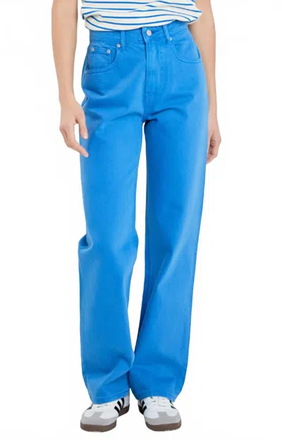 English Factory Full Length Wide Leg Jeans In Ocean Blue