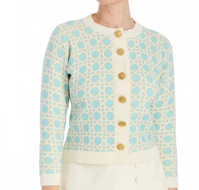 Mestiza New York Isabel Wicker Cardigan In Solihiya Blue In Blue