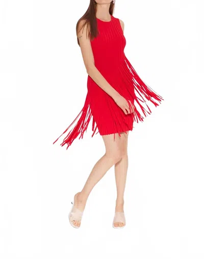 Simon Miller Spiral Mini Knit Dress In Paprika In Red