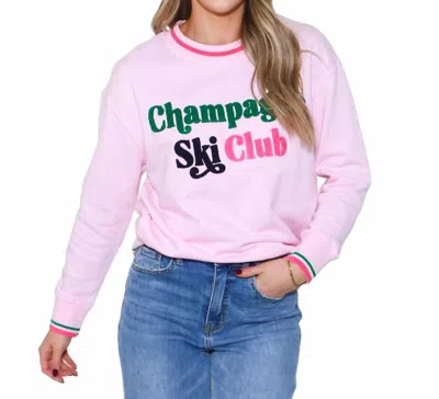 Shiraleah Champagne Ski Club Pullover In Pink In Pink