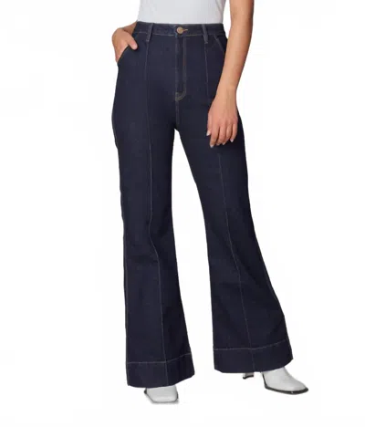 Lola Hats Stevie High-rise Jean Flare Jeans In Dark Rinse Blue
