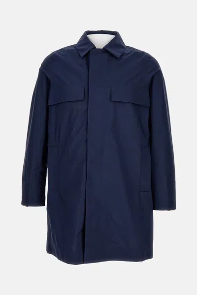 K-way Cotton-blend Coat In Blue
