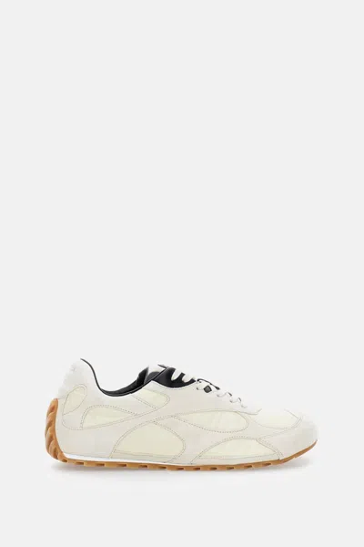 Bottega Veneta Sea Salt Suede And Nylon Orbit Flash Sneakers In Multi