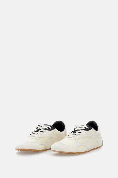 Bottega Veneta Sea Salt Suede And Nylon Orbit Flash Sneakers In Multi