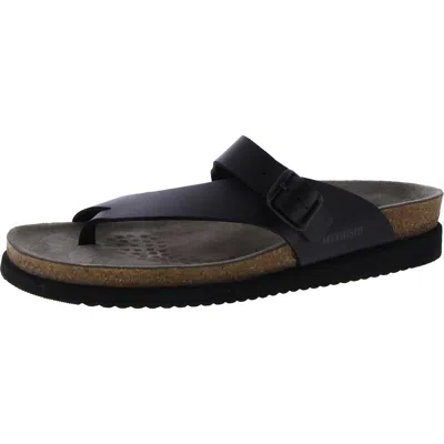 Mephisto Womens Leather Buckle Slide Sandals