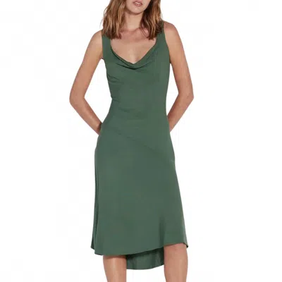 Raquel Allegra Linda Midi Dress In Forest In Green