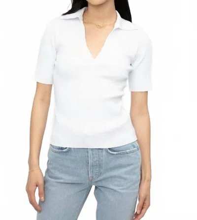 Cotton Citizen Ibiza Short Sleeve Polo In White In White