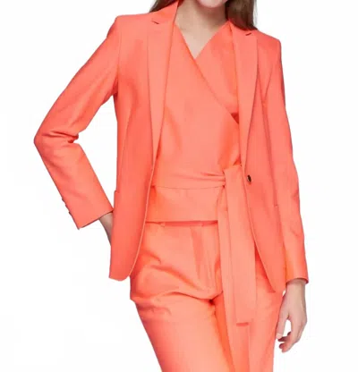 Vilagallo Pop Blazer In Coral In Orange