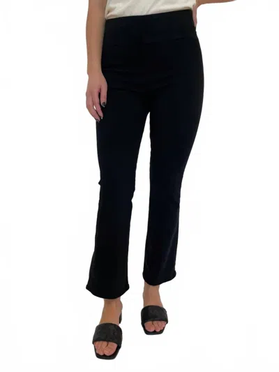 Frame Jetset Crop Mini Boot Jeans In Sheen Noir Shno