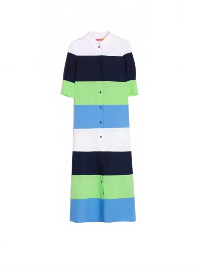 Vilagallo Women's Nautical Stripped Dress In Multi