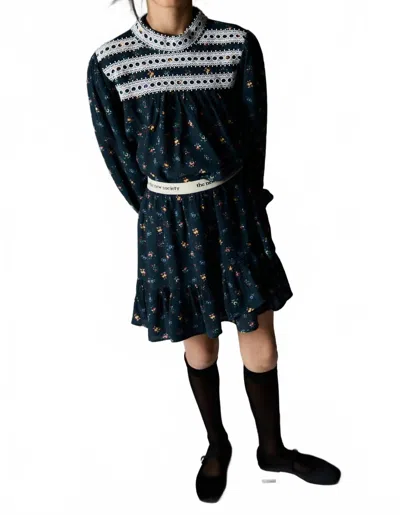 The New Society Moon Blouse In Navy Blue In Blue