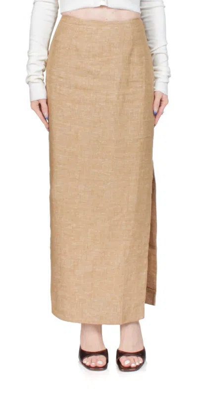 Posse Nancy Pencil Skirt In Walnut