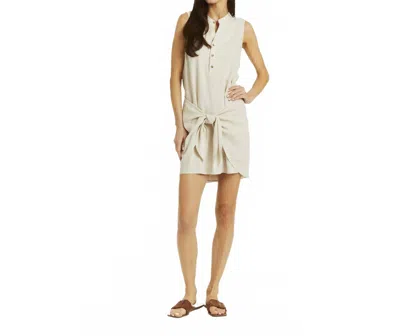 Drew Tina Faux Wrap Mini Dress In Natural In Neutral